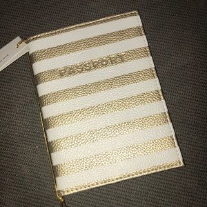 Passport case - gold and white